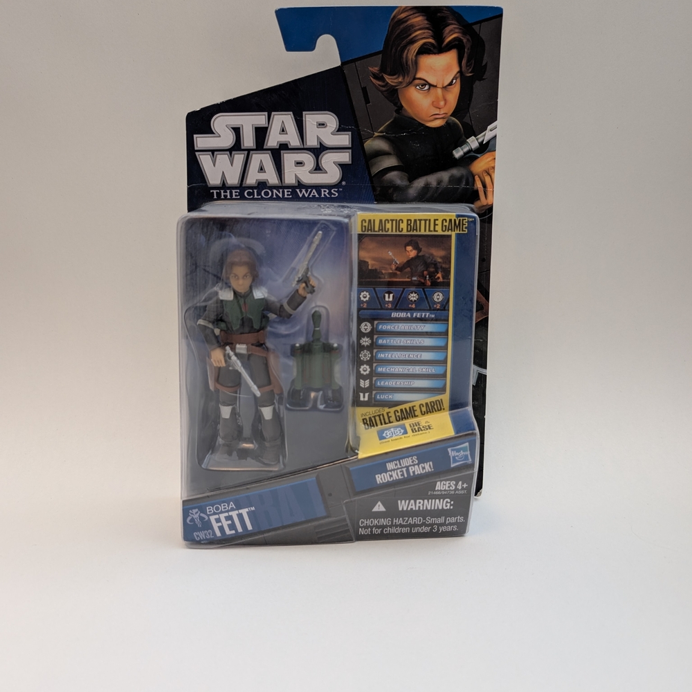 Star Wars The Clone Wars Boba Fett Figure with Green and Gray